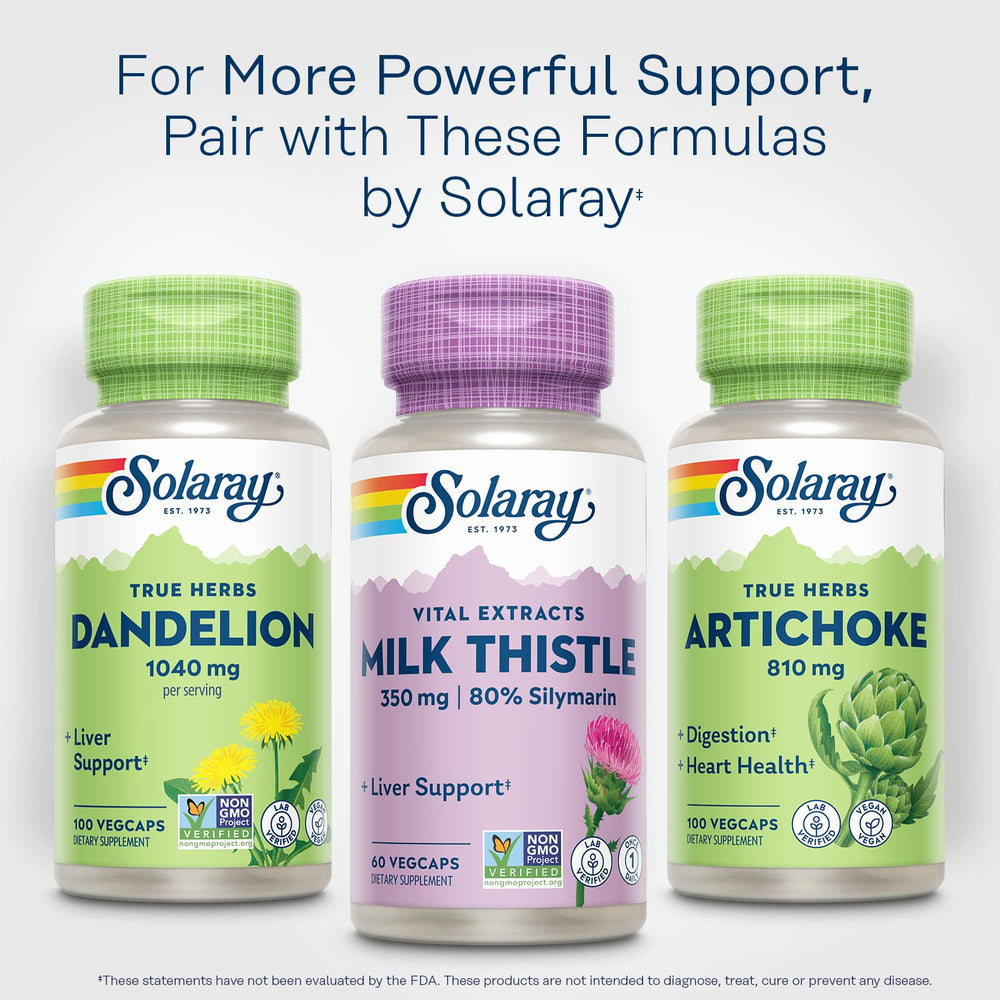 SOLARAY Milk Thistle daily-use demonstrates simple one-capsule routine.