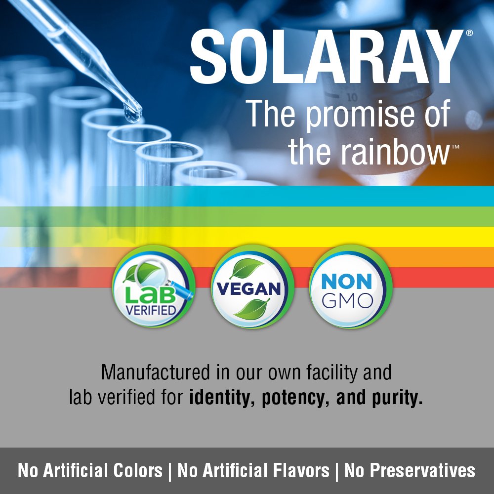 SOLARAY eco-bottle with PCR packaging supports sustainability.