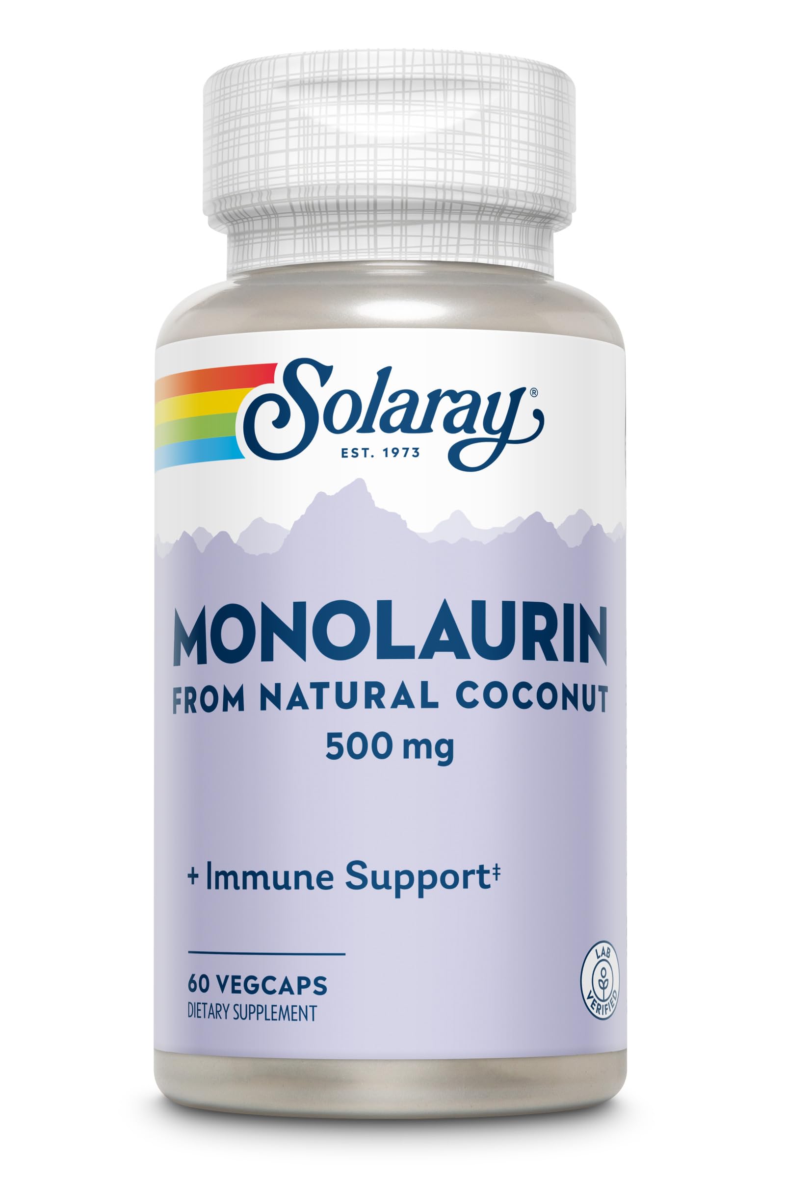 SOLARAY Monolaurin lab verification chart supports quality and purity.