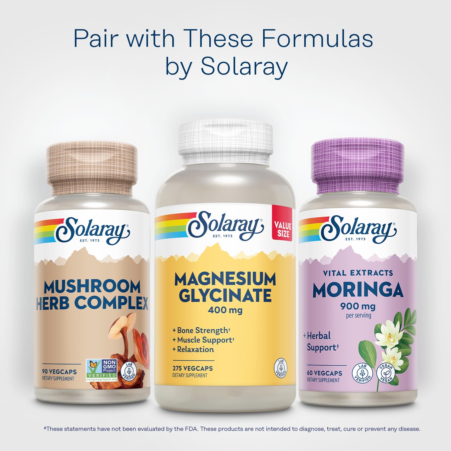 SOLARAY Moringa eco-packaging emphasizes sustainable production.