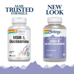 SOLARAY MSM and Glucosamine pour—easy daily intake for connective tissue support.