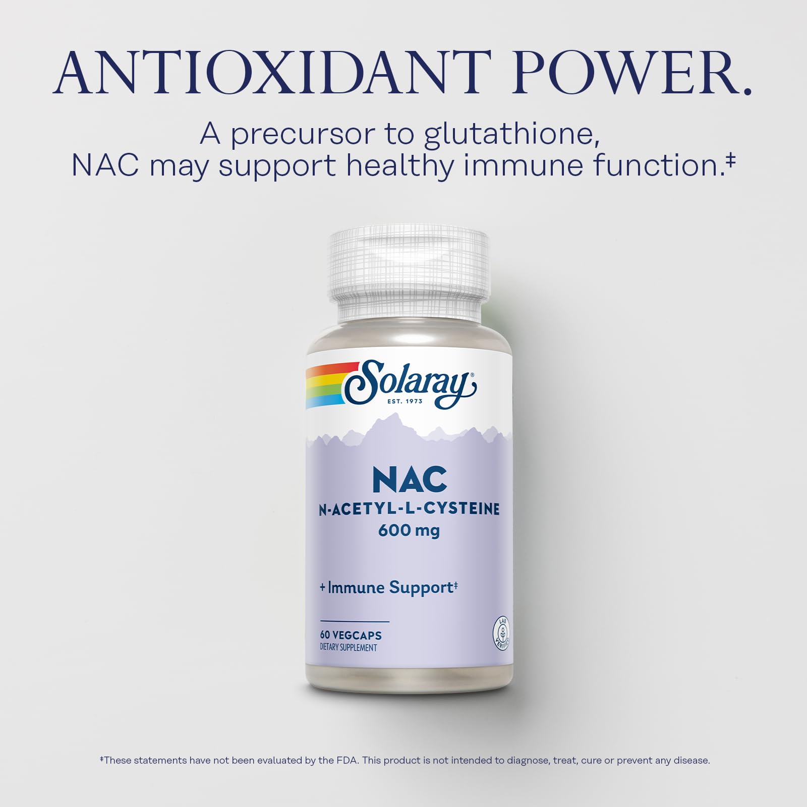 Pouring Solaray NAC capsules from bottle for daily immune support