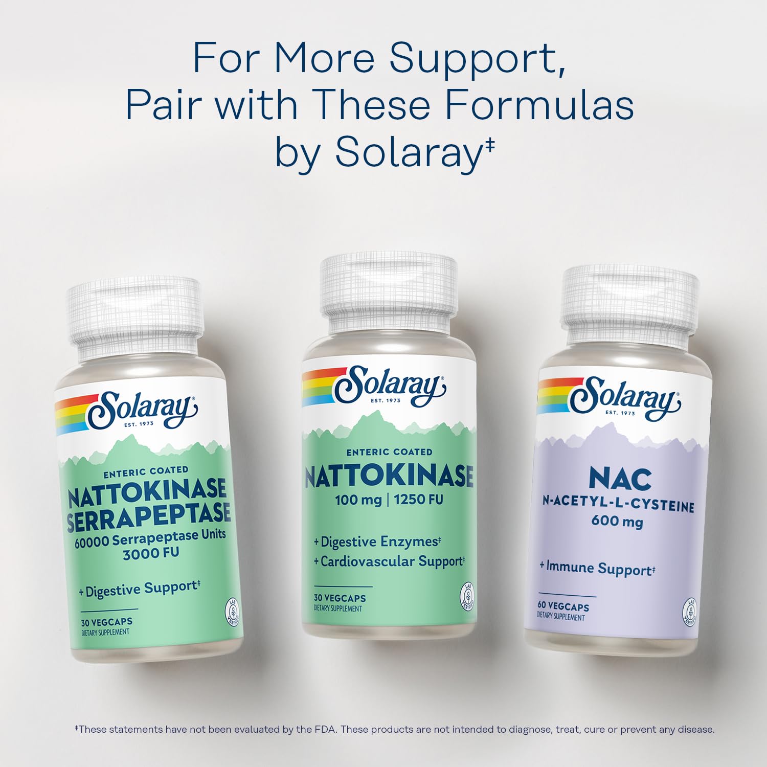SOLARAY Nattokinase 30-count packaging demonstrates value and convenience