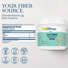 SOLARAY Oat Fiber lab verification seal indicating quality.