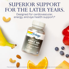 Solaray Once Daily 50+ CoQ10 capsule highlighting energy and antioxidant support.