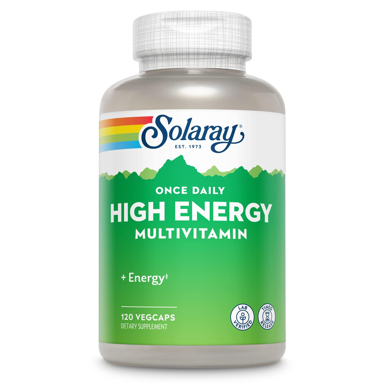 SOLARAY Once Daily bottle front with the compact multivitamin for daily energy support