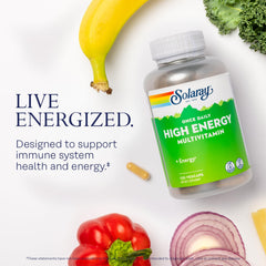 SOLARAY Once Daily bottle label close-up showing whole food and herb base
