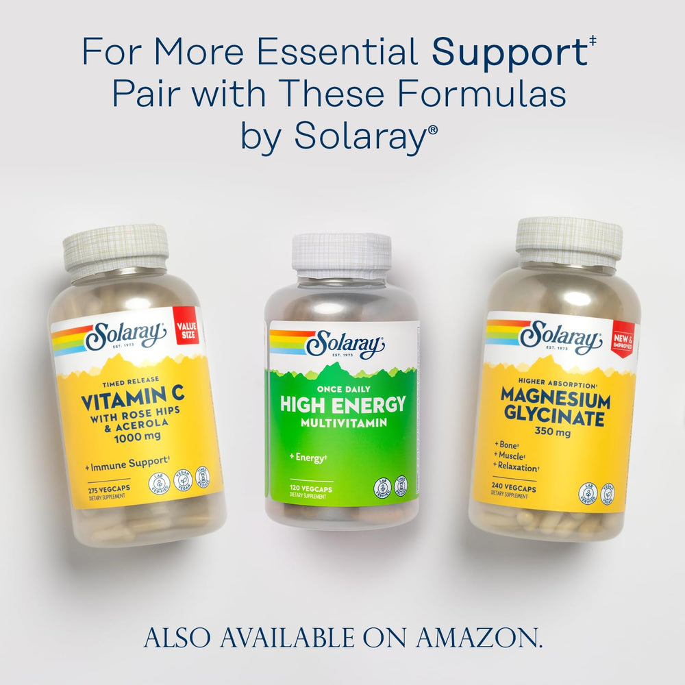 SOLARAY Once Daily use scenario on a desk showing convenient daily energy support