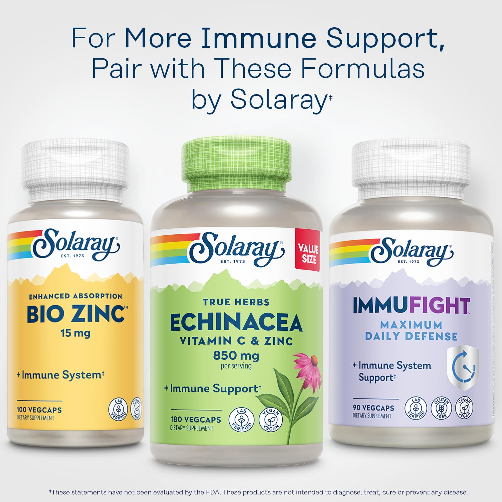 SOLARAY packaging highlights sustainability and easy recycling for eco-conscious shoppers.