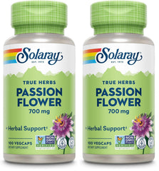 SOLARAY Passion Flower capsules bottle front for soothing routines