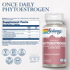 SOLARAY phytoestrogen capsules ready for daily balance support.