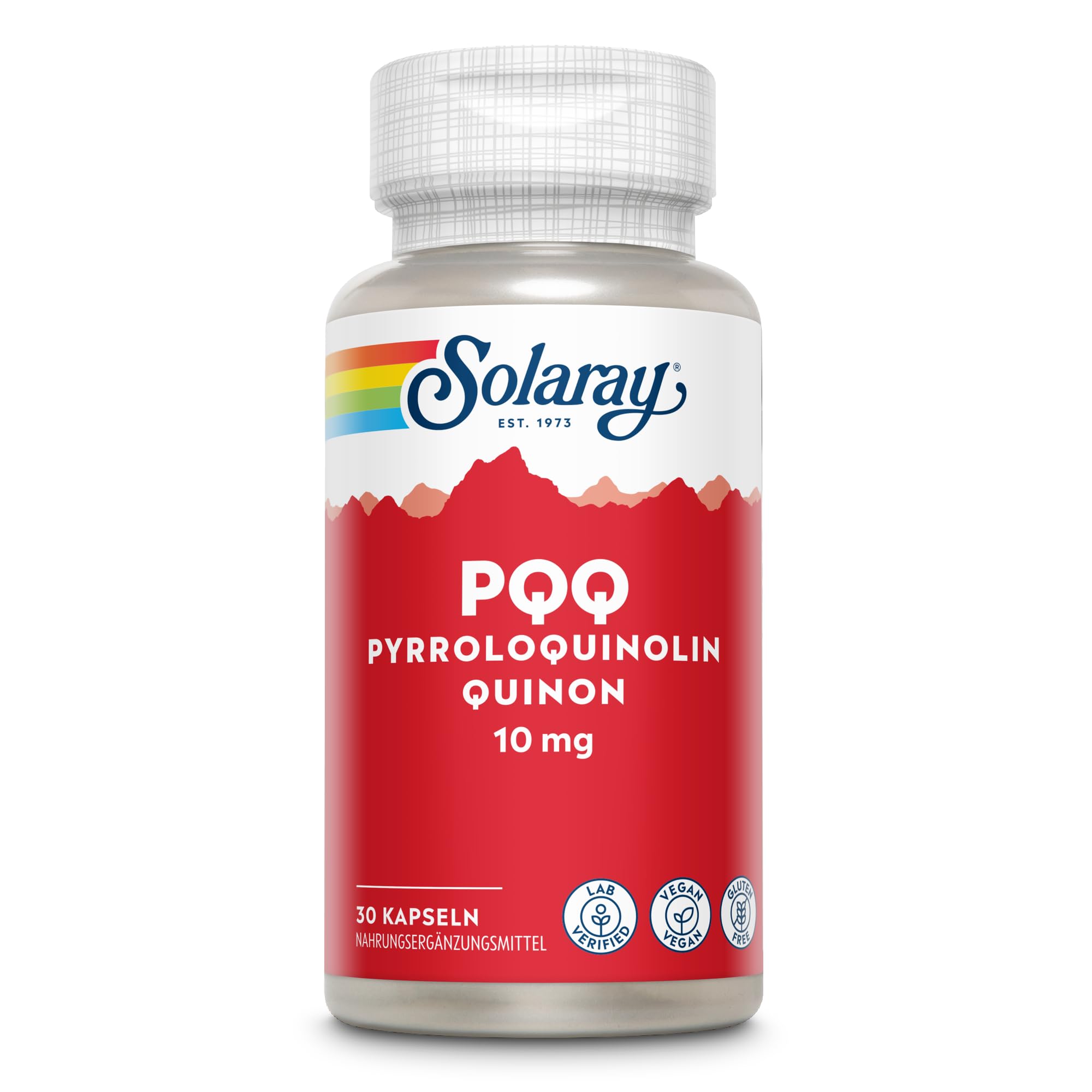 SOLARAY PQQ eco-packaging; 100% PCR bottles support sustainable packaging