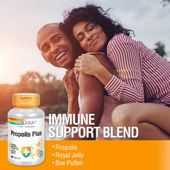 SOLARAY Propolis Plus bee pollen visible in the blend for added variety.