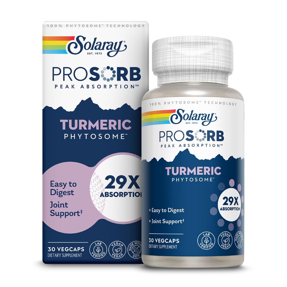 Solaray ProSorb Turmeric lifestyle image suggesting daily use for joint comfort