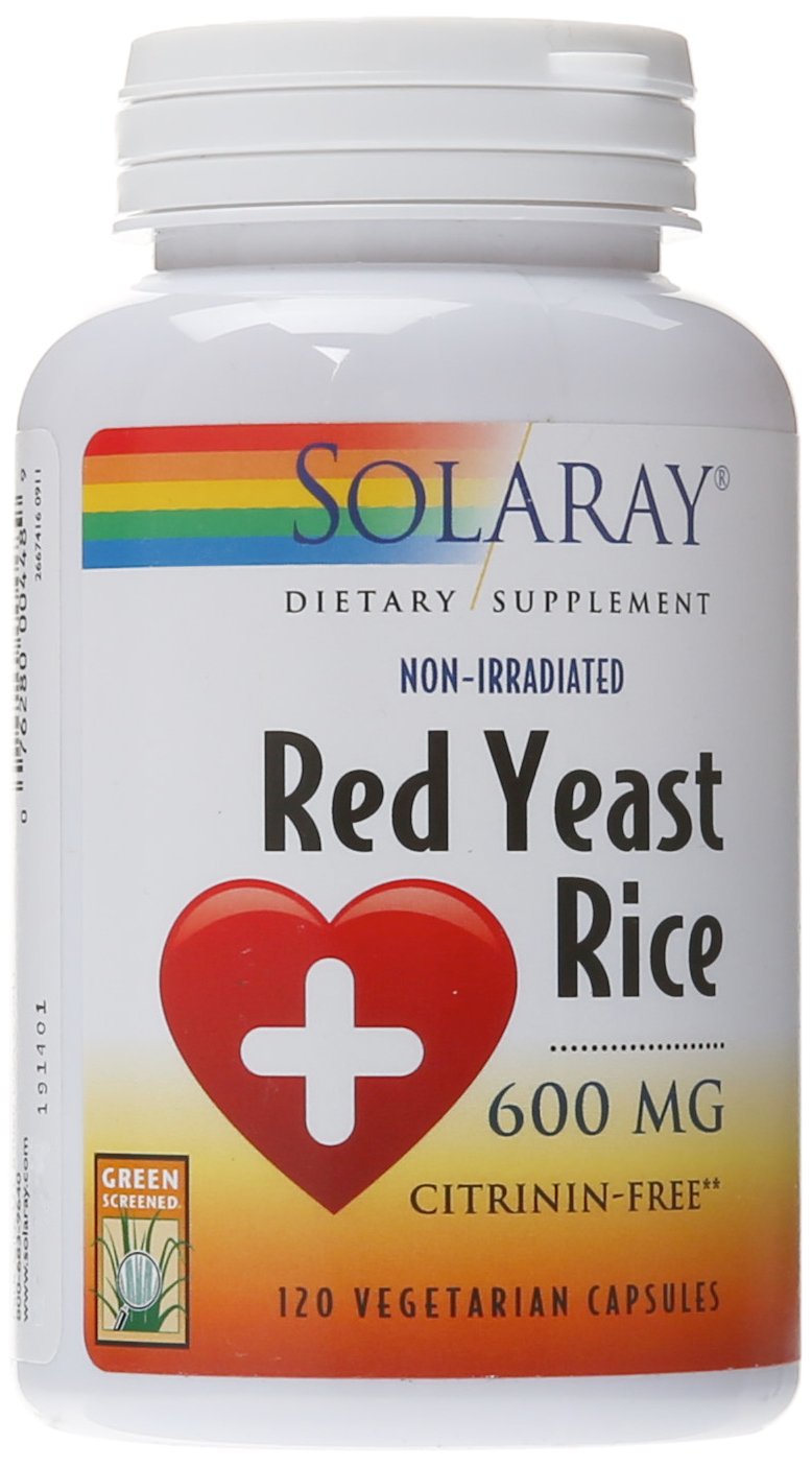 Solaray Red Yeast Rice bottle for simple daily use