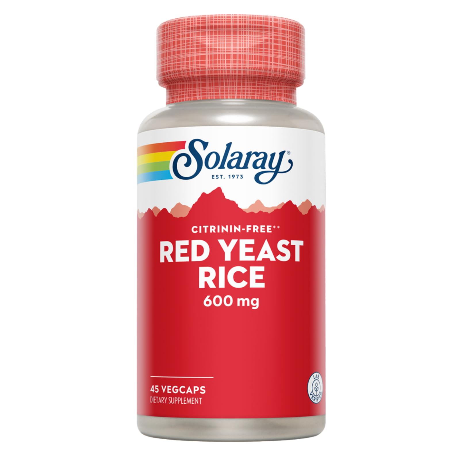 SOLARAY Red Yeast Rice bottle for daily wellness support.