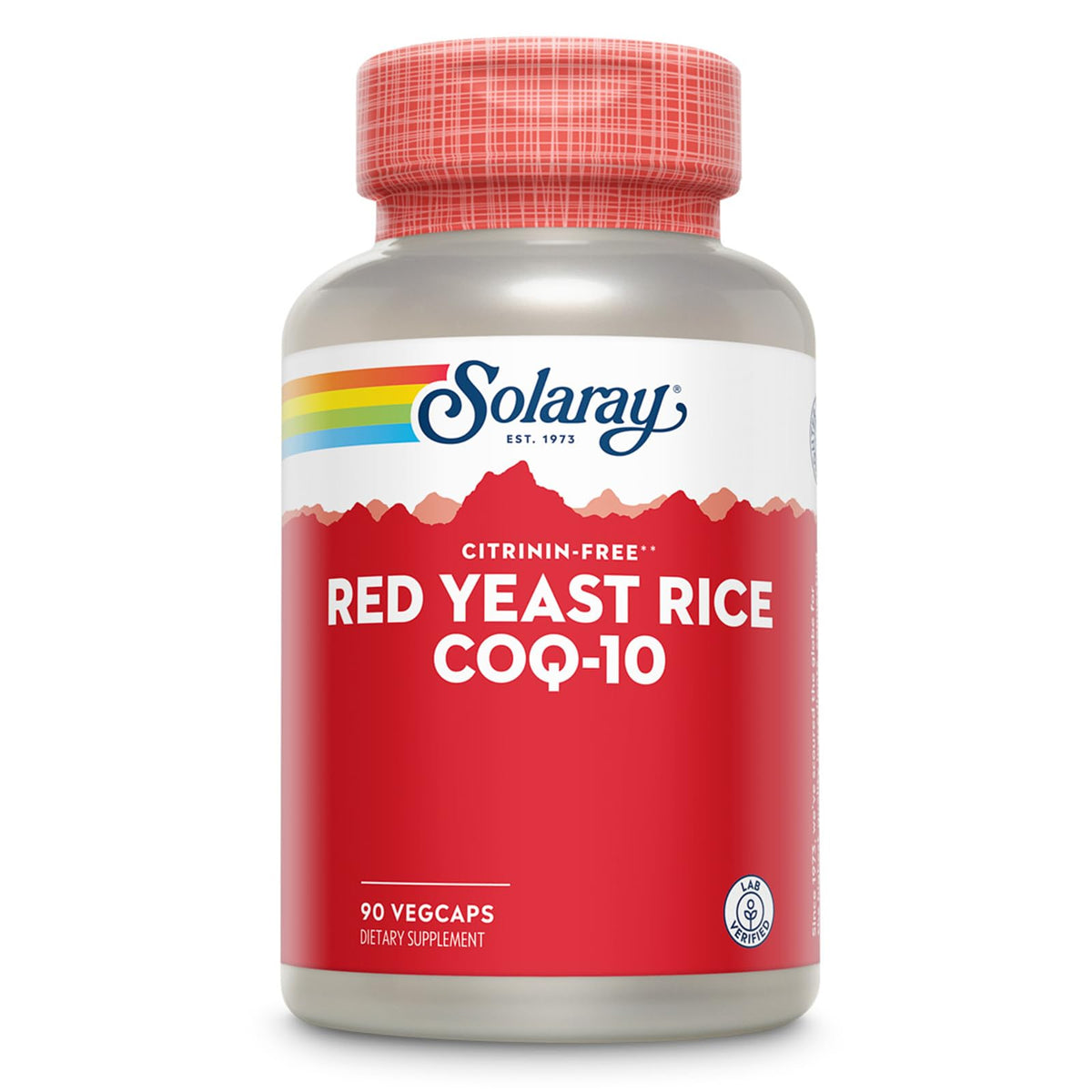 SOLARAY Red Yeast Rice CoQ-10 bottle ready for daily cardio support routine.