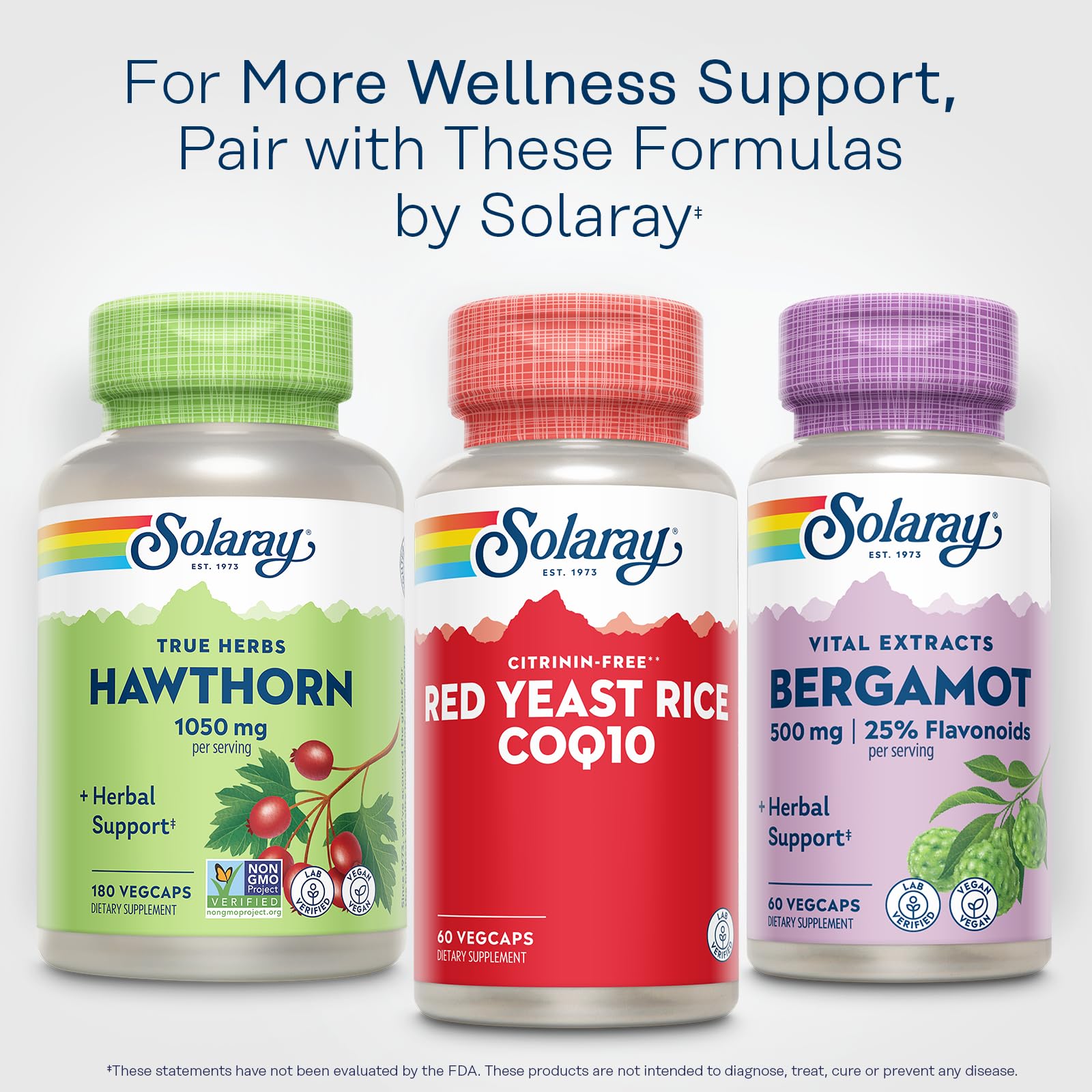 SOLARAY Red Yeast Rice 60-day money-back guarantee badge.