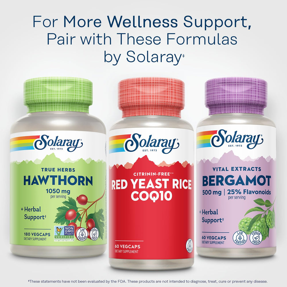 SOLARAY Red Yeast Rice 60-day money-back guarantee badge.