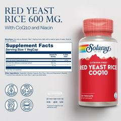 SOLARAY Red Yeast Rice No-Flush Niacin label highlighting key ingredients.
