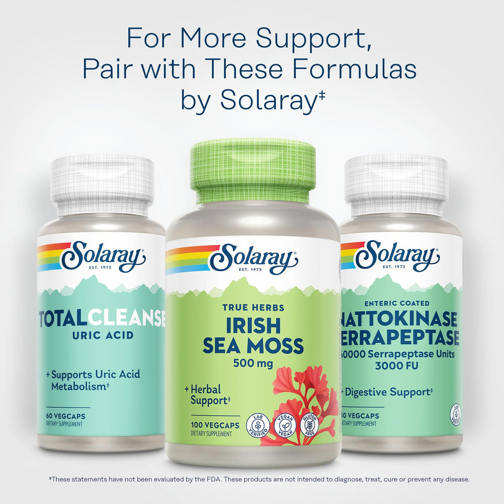 SOLARAY sea moss capsules pour for convenient daily use.