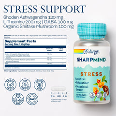 SOLARAY SharpMind capsules close-up for convenient daily use.