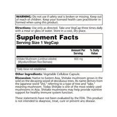 SOLARAY shiitake mushroom slices image, highlighting natural ingredients for culinary or supplement use.