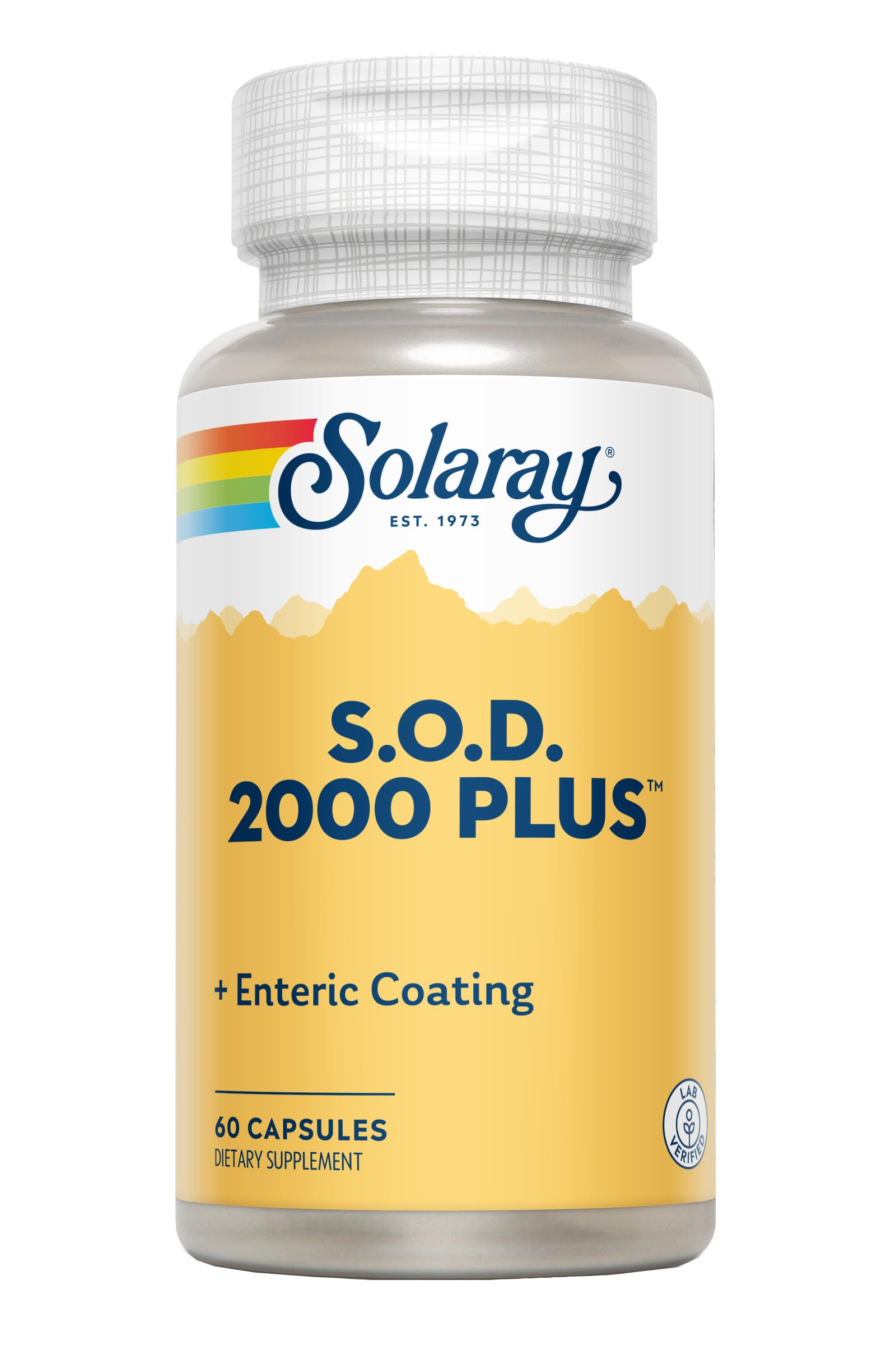 SOLARAY S.O.D. 2000 Plus green tea extract visual communicates herbal support.
