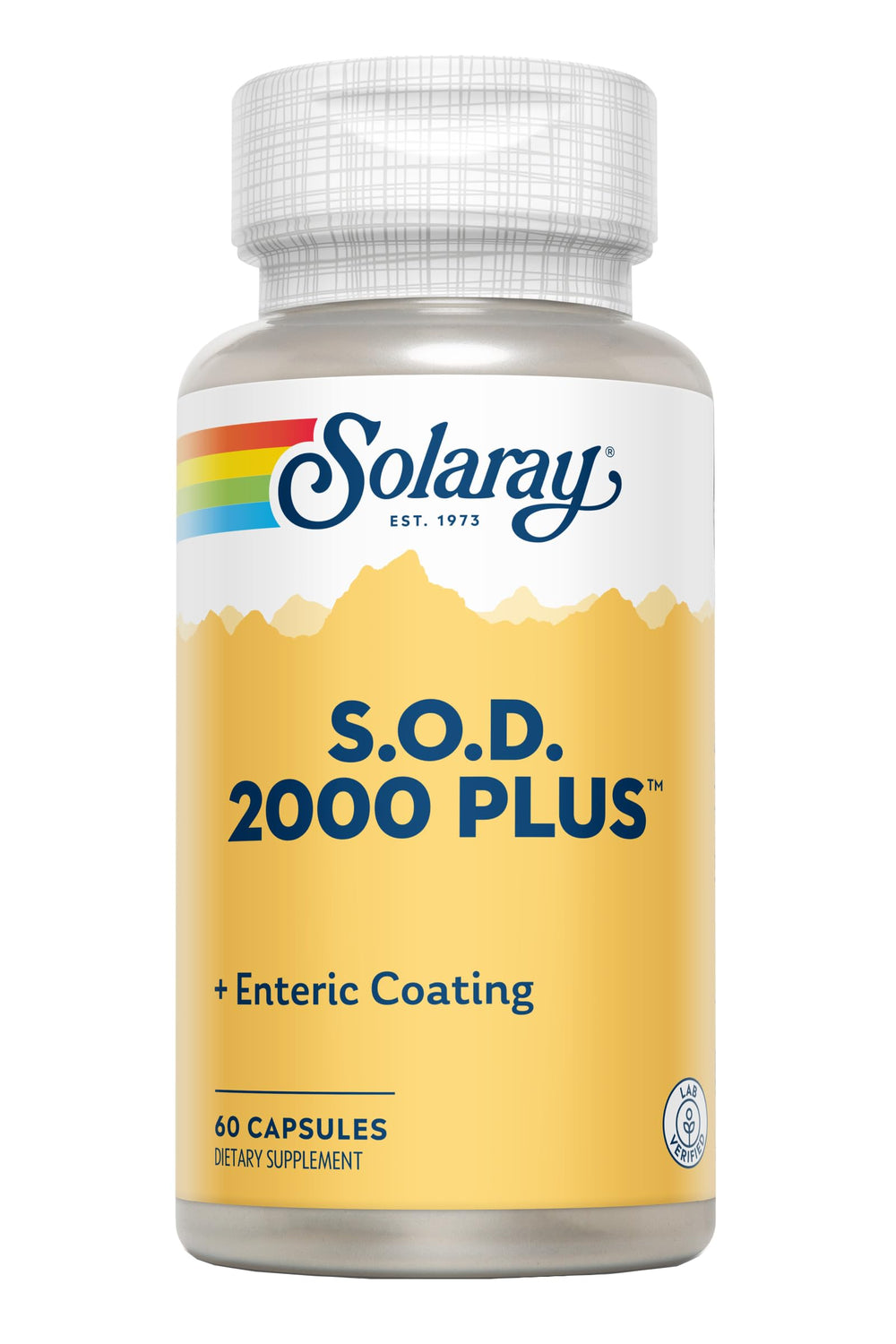 SOLARAY S.O.D. 2000 Plus green tea extract visual communicates herbal support.