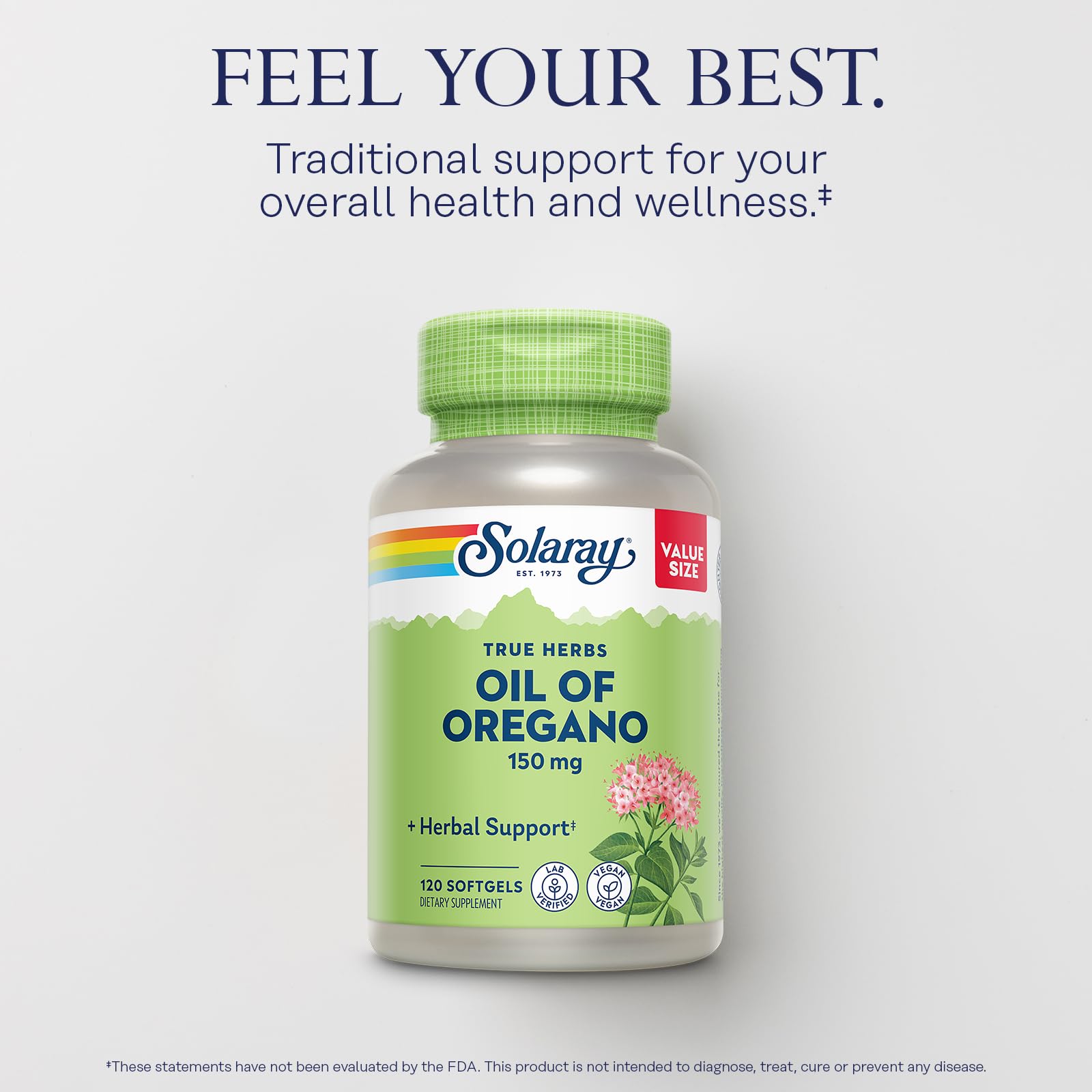 SOLARAY softgels with olive oil base supporting gentle digestion.