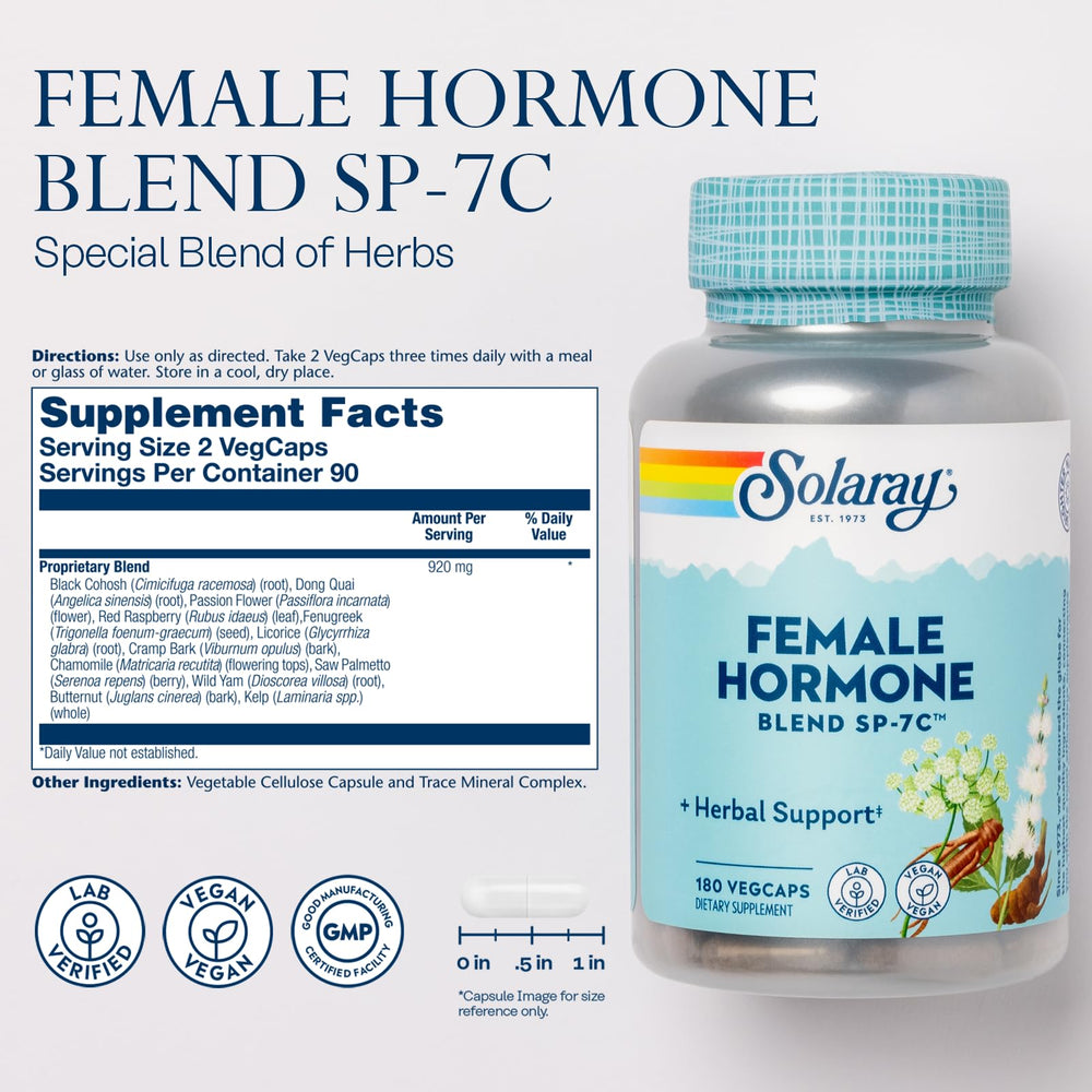 SOLARAY SP-7C label with ingredients for informed use