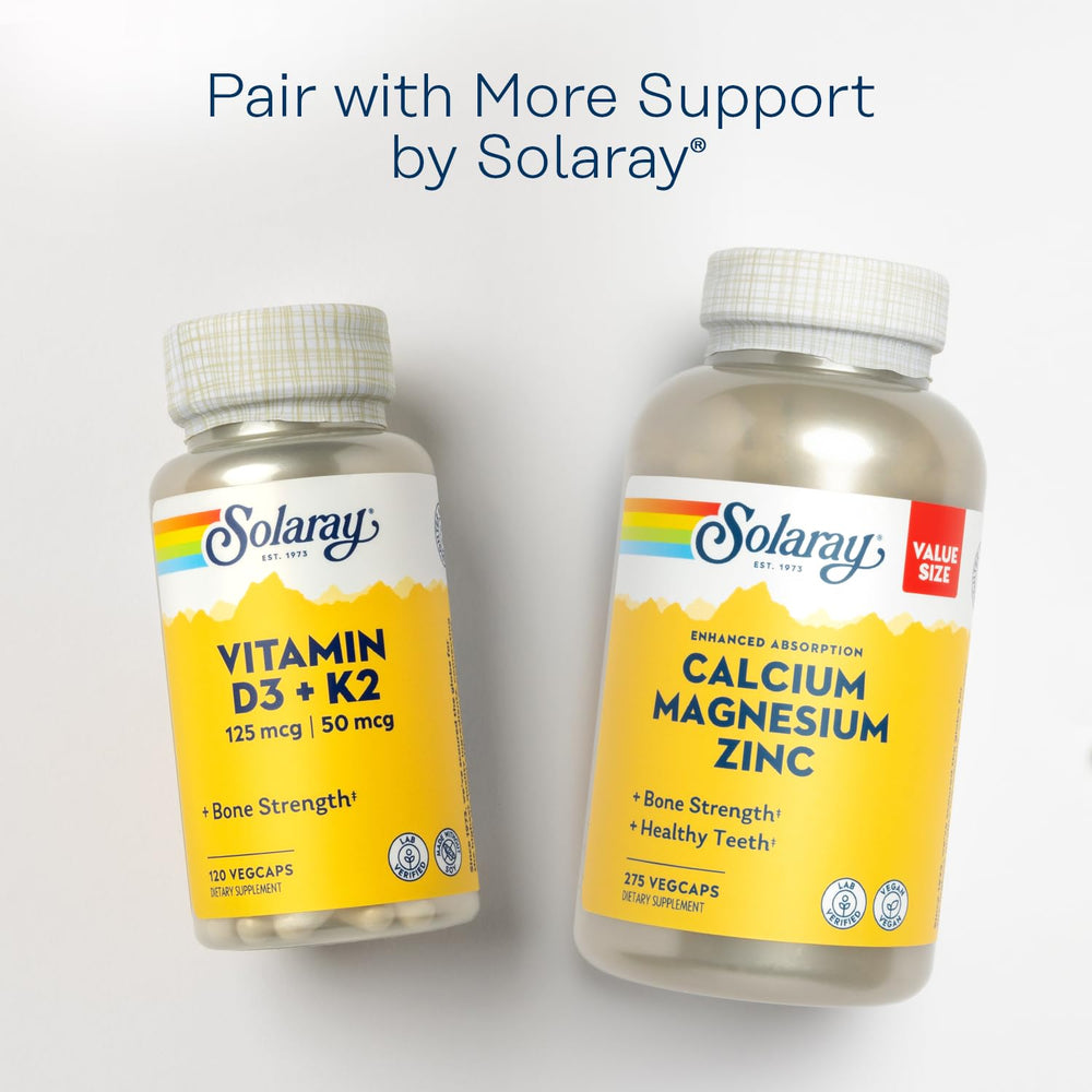 SOLARAY Spectro eco-packaging emphasizes 100% PCR bottles from recycled sources.