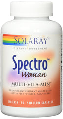SOLARAY Spectro Woman daily use image shows convenient capsules for a wellness routine.