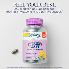 One daily tablet of SOLARAY St. John's Wort for mood balance.