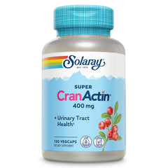 SOLARAY Super CranActin bottle and capsules for urinary tract support.