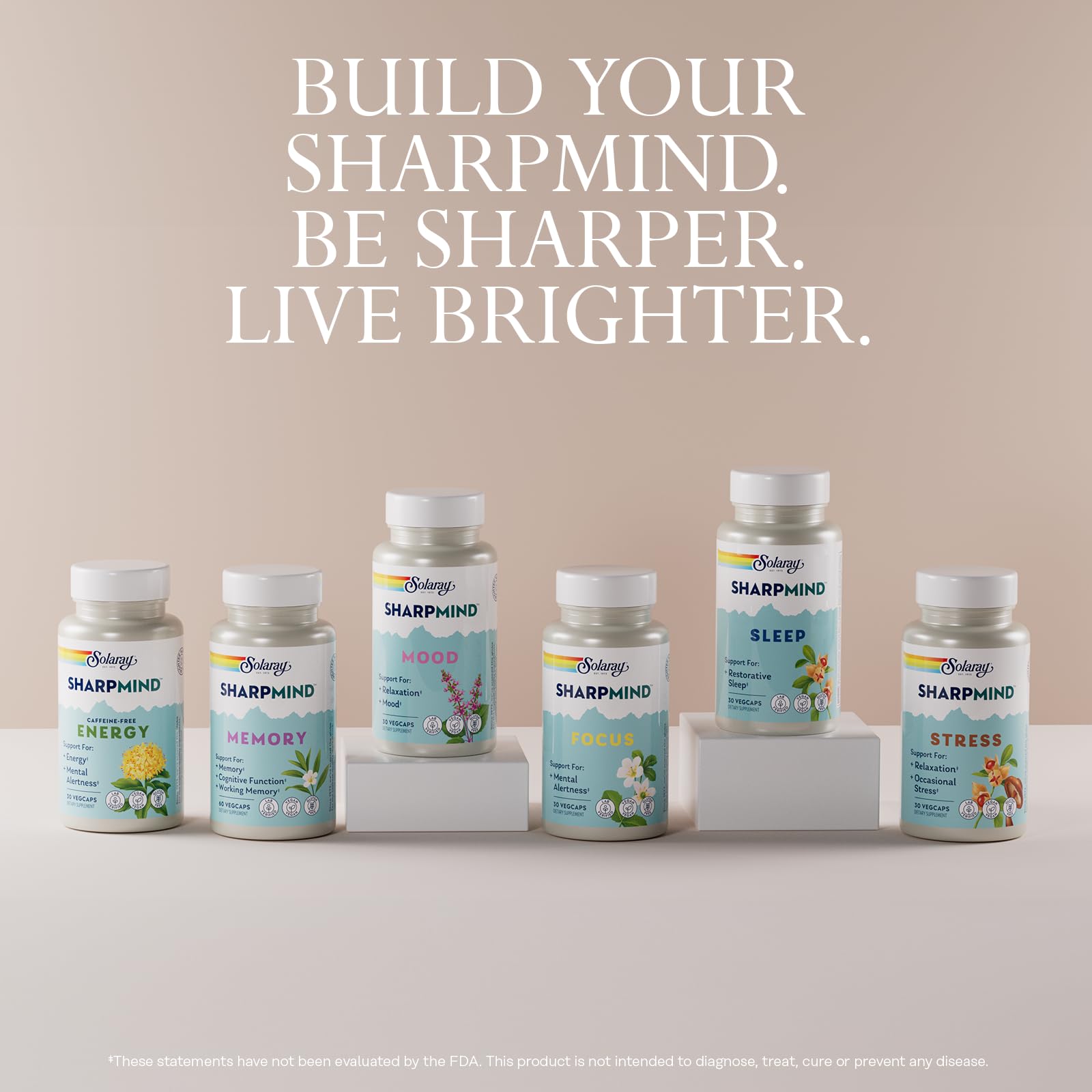 SOLARAY sustainability poster shows post-consumer bottle packaging for eco-friendly design.