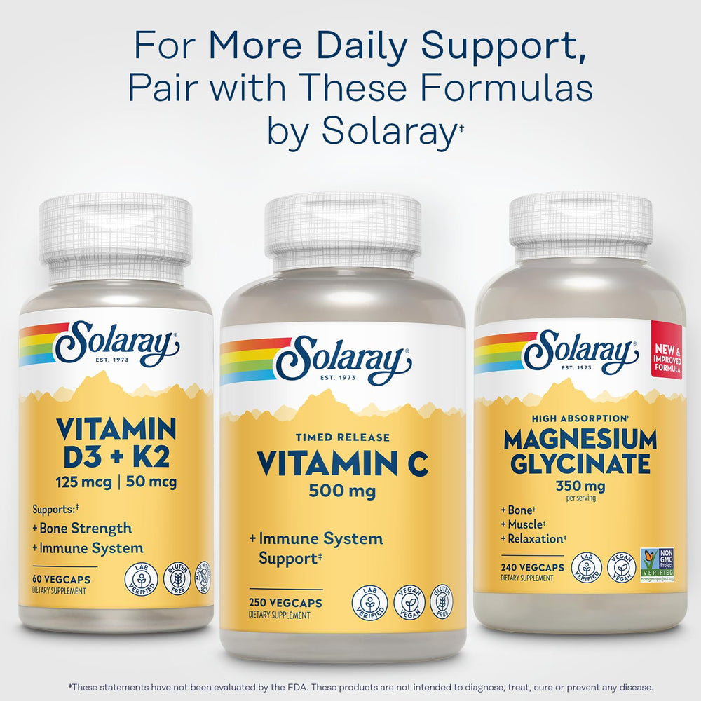 SOLARAY sustainable packaging uses post-consumer recycled bottles