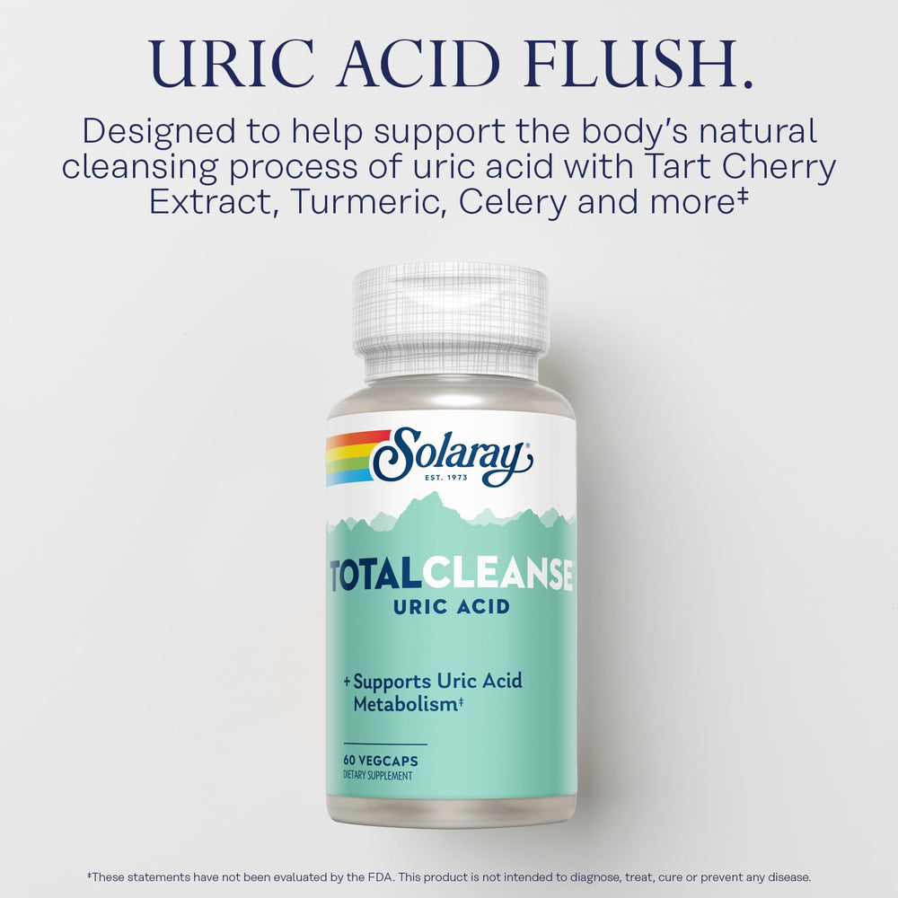 Solaray Total Cleanse celery seed capsules showcase natural metabolism support.