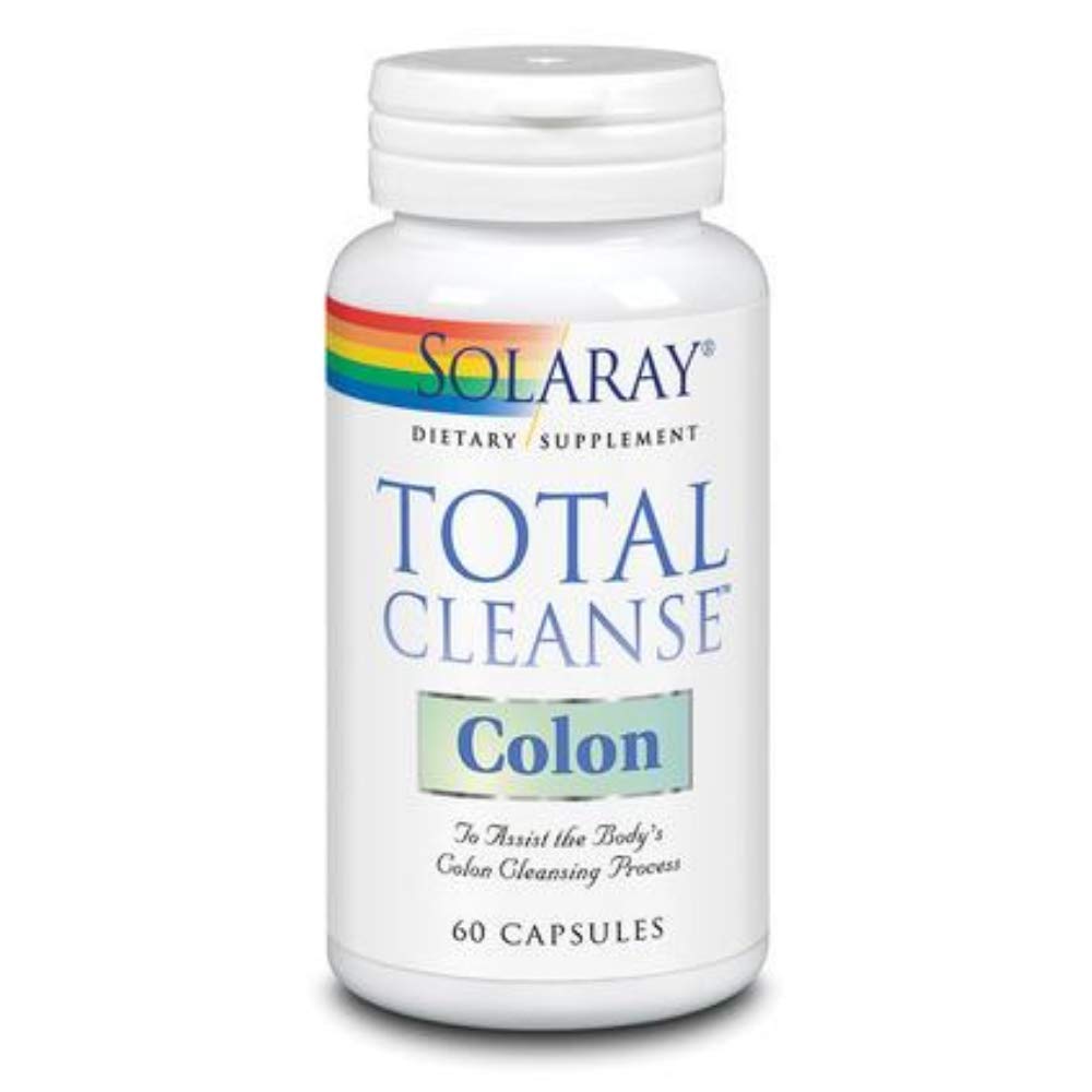 SOLARAY Total Cleanse Colon bottle front view for daily wellness.
