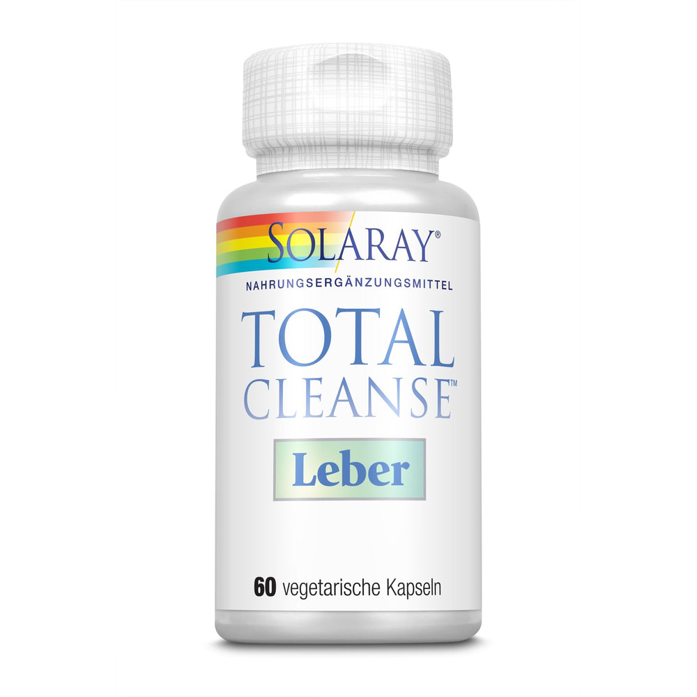 Solaray Total Cleanse Liver capsules ready with water for consumption