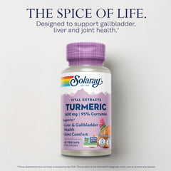 SOLARAY Turmeric capsules close-up highlighting golden capsules for daily wellness