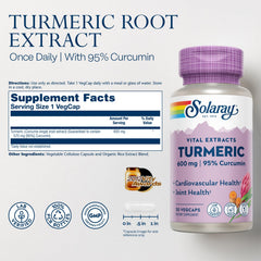 SOLARAY turmeric label highlights 95% curcuminoids for potency