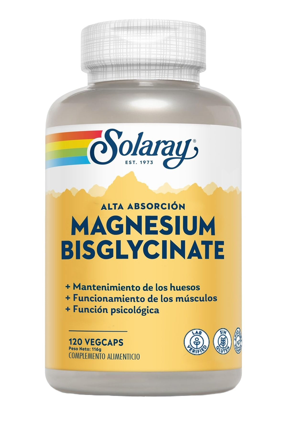 SOLARAY Vegan non-GMO certification emblem on label signals clean supplement quality.