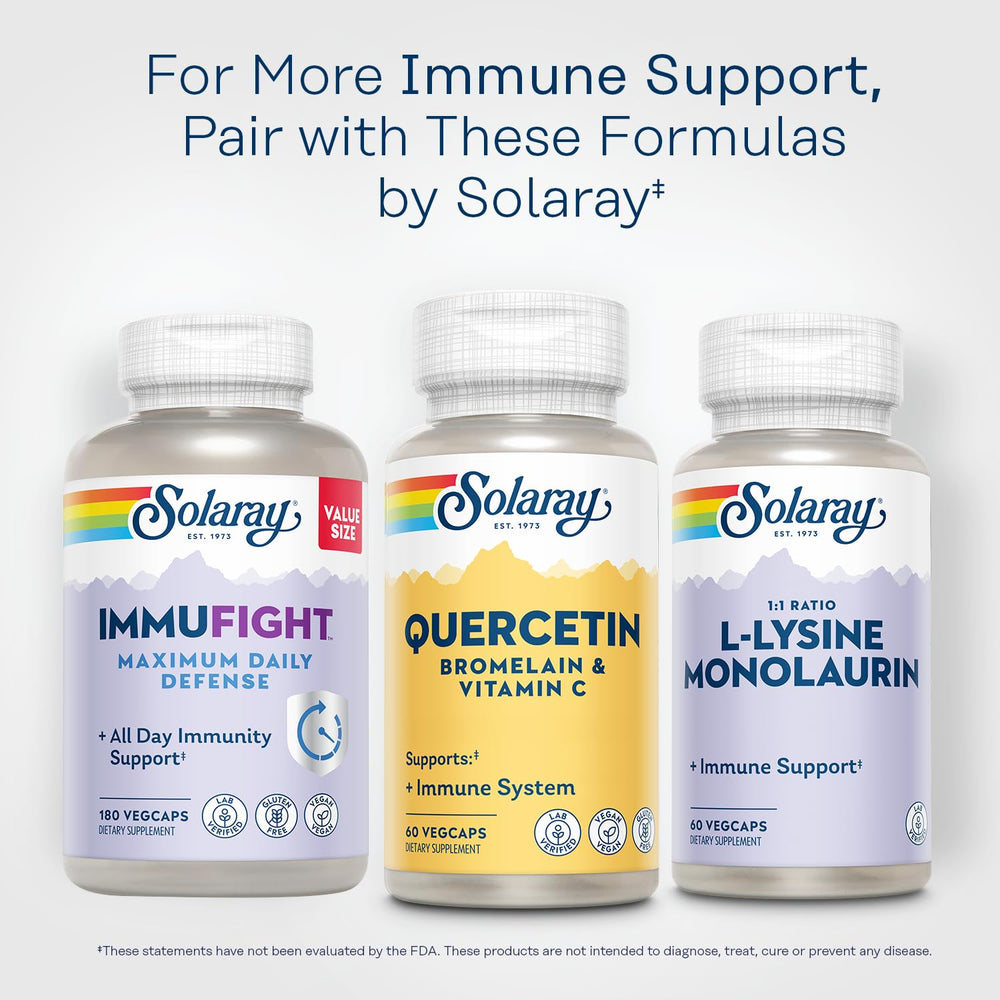 SOLARAY VegCaps pour beside bottle illustrating vegan supplement