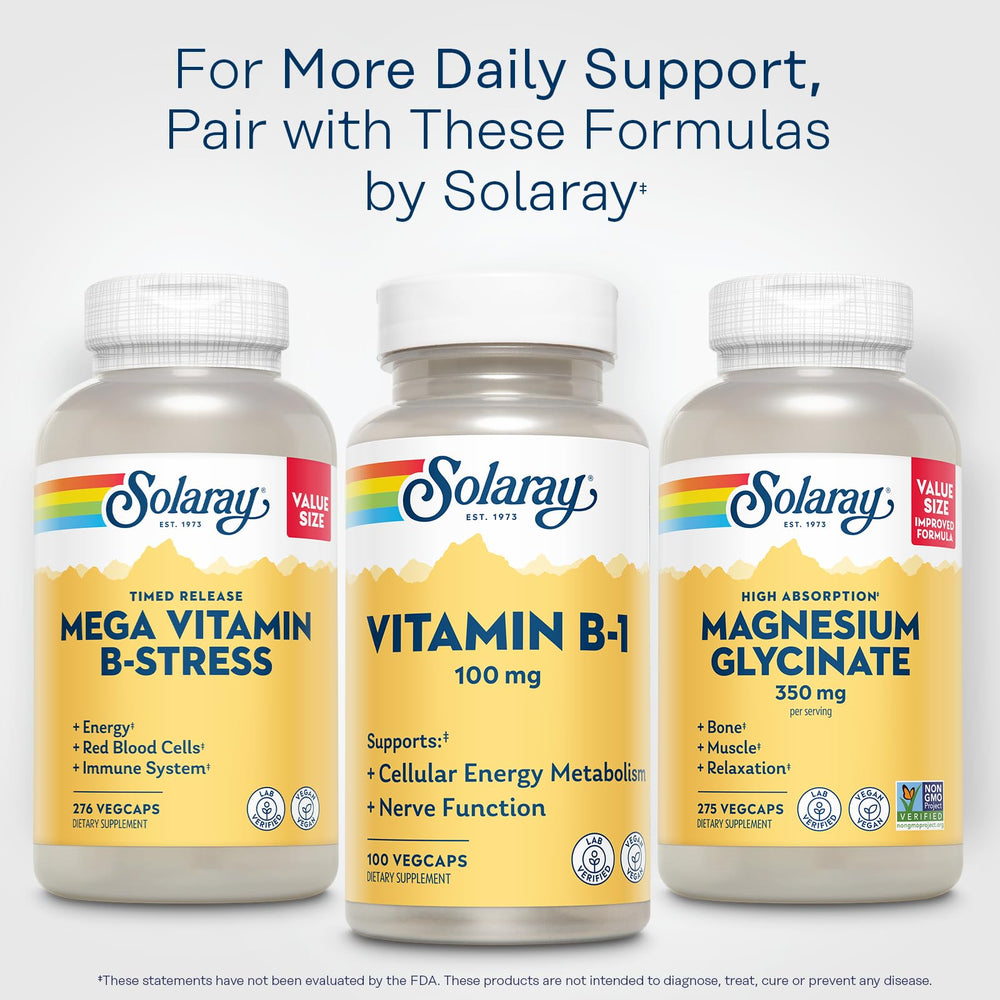 SOLARAY Vitamin B-1 daily use scene showing easy integration into routines