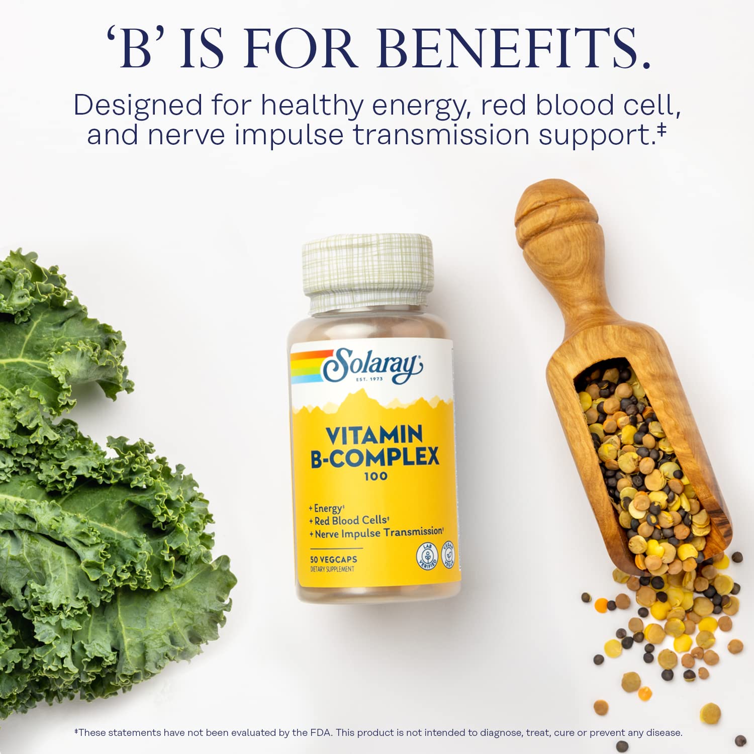 Solaray Vitamin B Complex packaging box on a clean surface