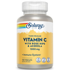 Solaray Vitamin C 1000mg bottle front view highlighting daily immune support