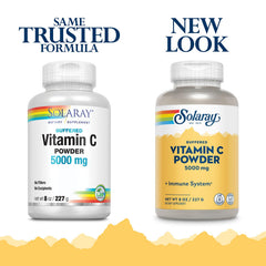 SOLARAY Vitamin C Crystalline powder being scooped to illustrate buffered calcium ascorbate