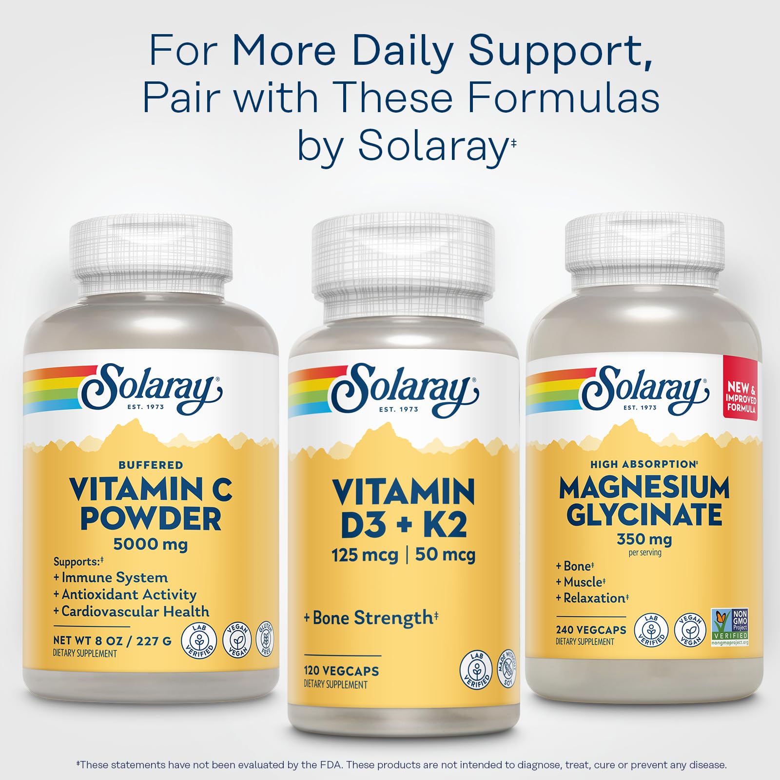 Solaray Vitamin C powder texture close-up for premium quality