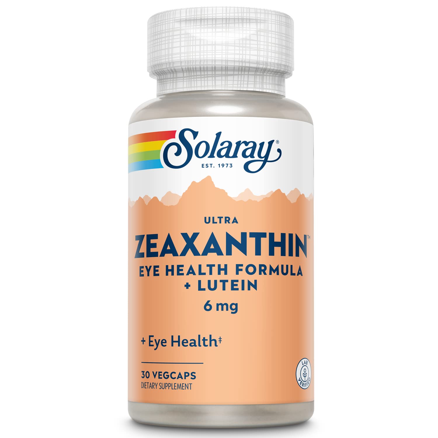 SOLARAY Zeaxanthin 6 mg bottle for daily eye support.